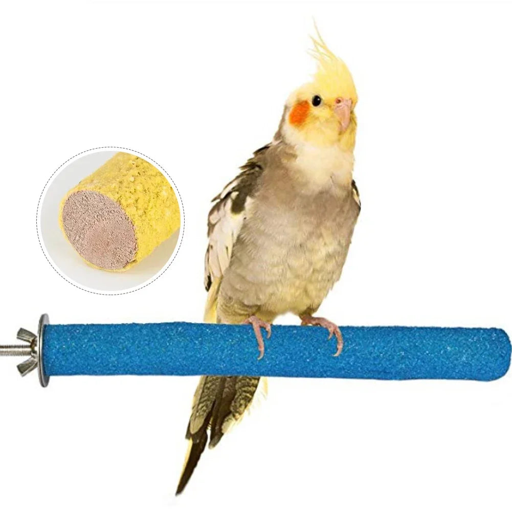 Bird Claw Beaks Grinding Bar Standing Stick Parrot Station Pole Bird funny Supplies Parrot Grinding Stand Claws Cage Accessories