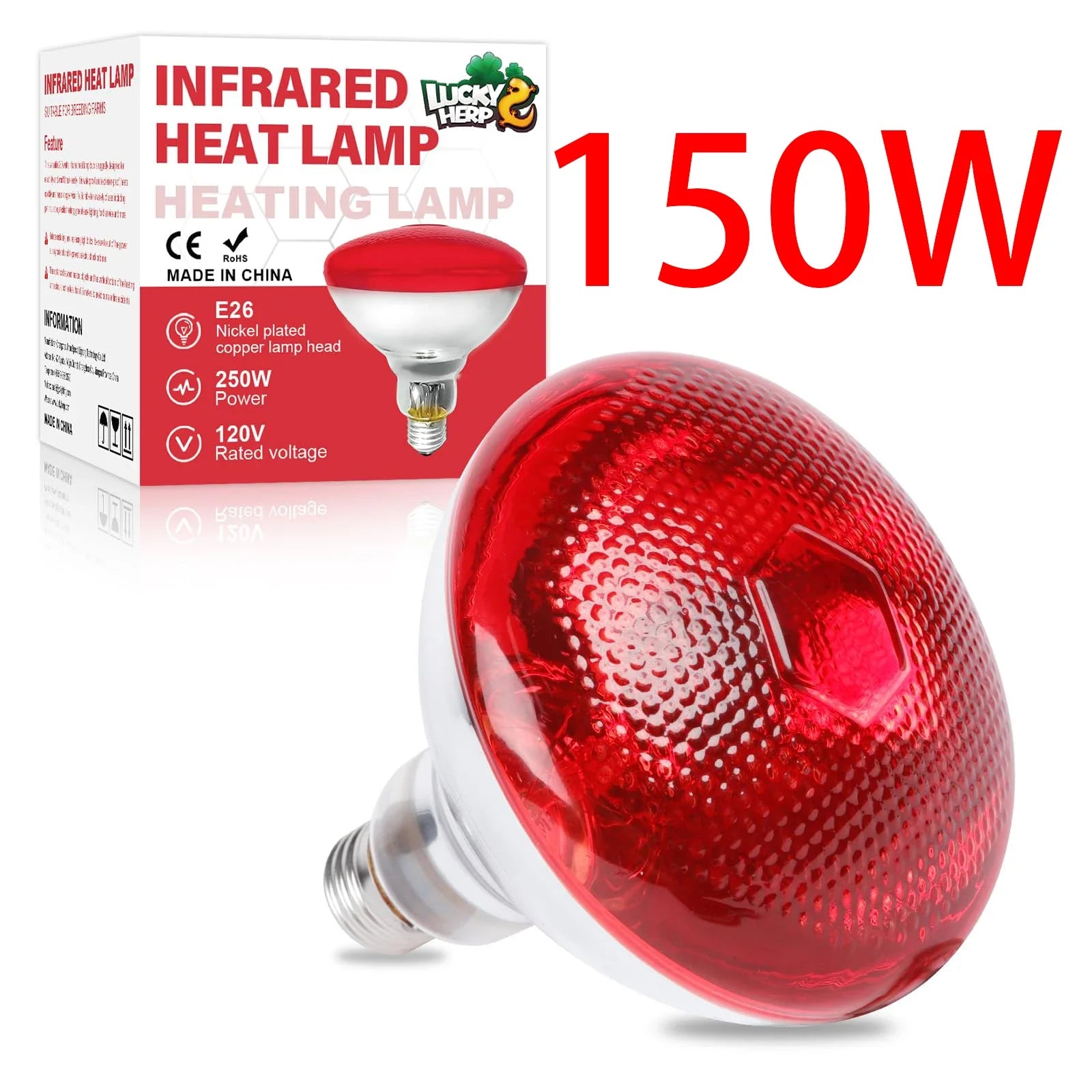 220V Poultry Heat Lamp Bulb Infrared Ray Thermal Preservation Heating Service For Reptile Botany Amphibian Pet Livestock200/275W