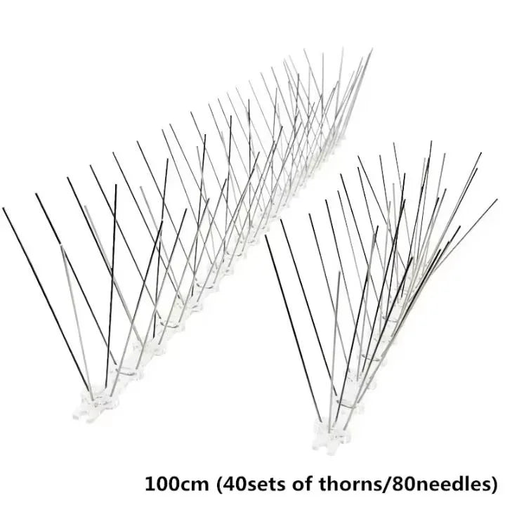 25cm Anti Pigeon Spikes Deterrent Anti-Bird Repellent Stainless Steel Bird Spikes Thorn on Balcony Eaves Sills Bird Proof Nails
