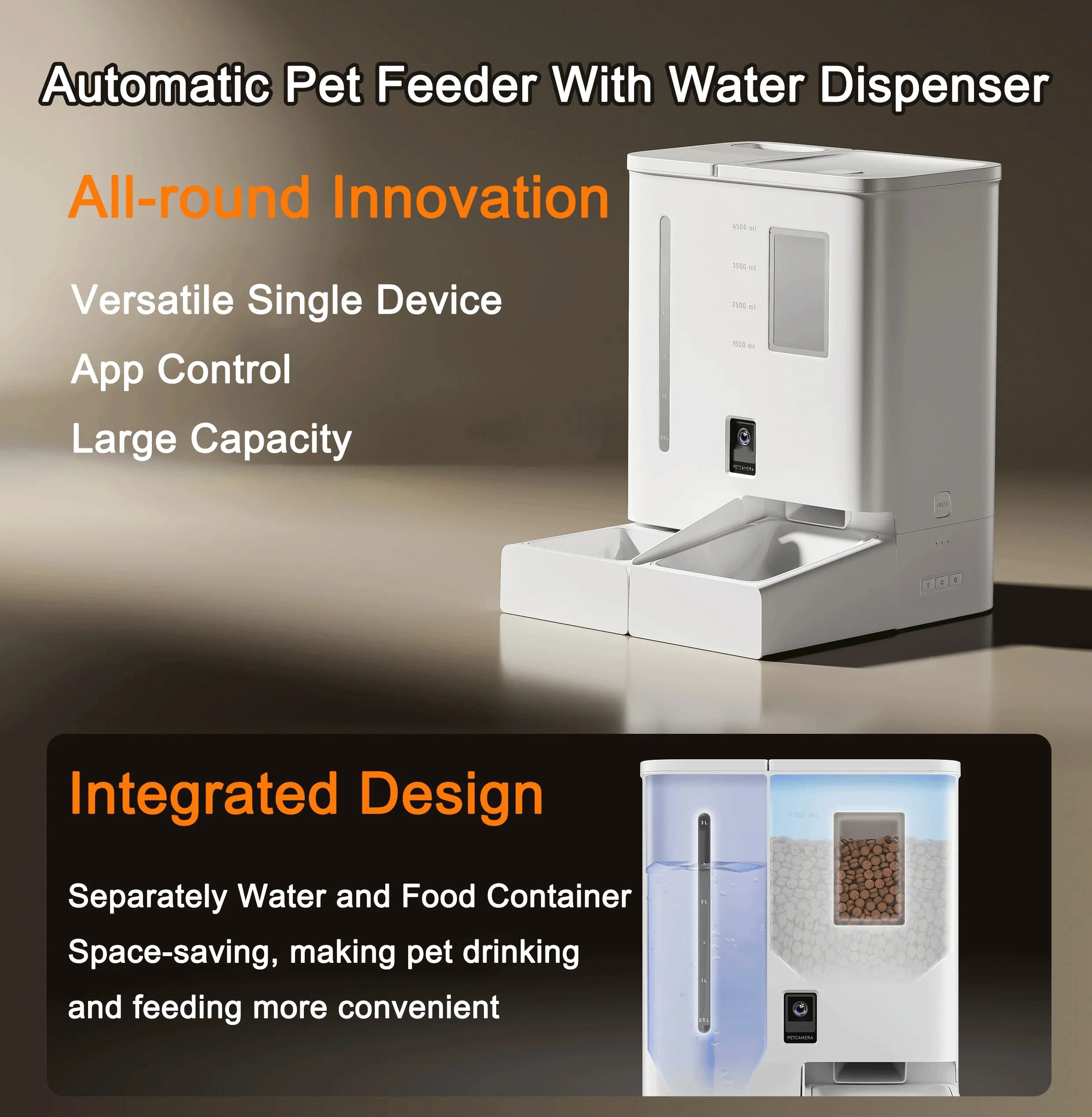 Automatic Cat Dog Feeder 2 in 1 Cat Water Fountain with Camera Smart Pet Fountain Cat Dog Feeder Pet Products