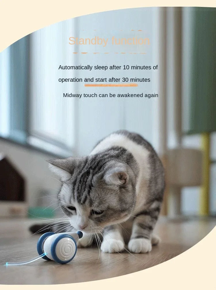 Cat Training Toy Mouse Intelligent Pet Toy Automatic Charging And Boredom Relieving Tool Cat Teasing Stick Pet Supplies