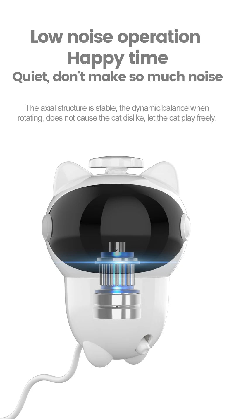 Pet Cat Toy Interactive  Rechargeable Infrared Smart Automatic  Interactive Cat Toy Multiple Angles