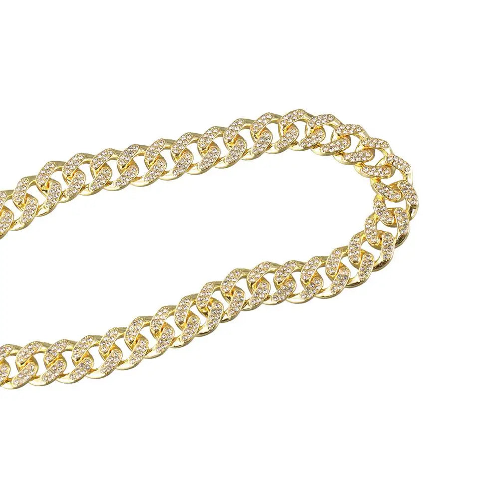 Rhinestone Luxury Metal Fighting Necklace Dog Accessories Pet Supplies Dog Jewelry Collar Pet Chain Necklace
