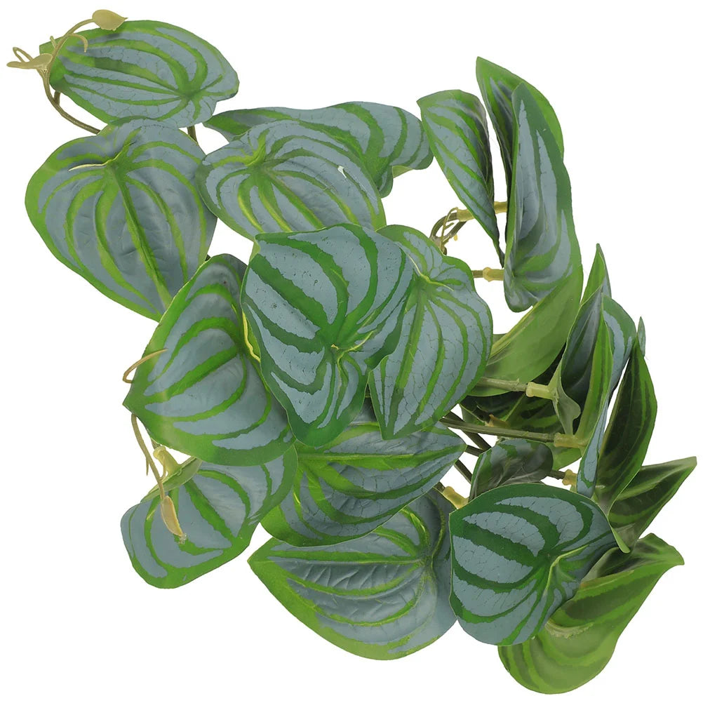 Hermit Crab Plants for Tank Suction Cups Hanging Vines Fake Aquarium Reptile Climbing Decor Plastic Artificial Indoor