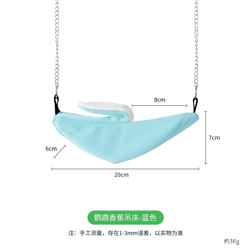 Banana Hamster Bed House Hammock Small Animal Warm Bed House Cage Nest Hamster Accessory for Sugar Glider Hamster Small Bird Pet