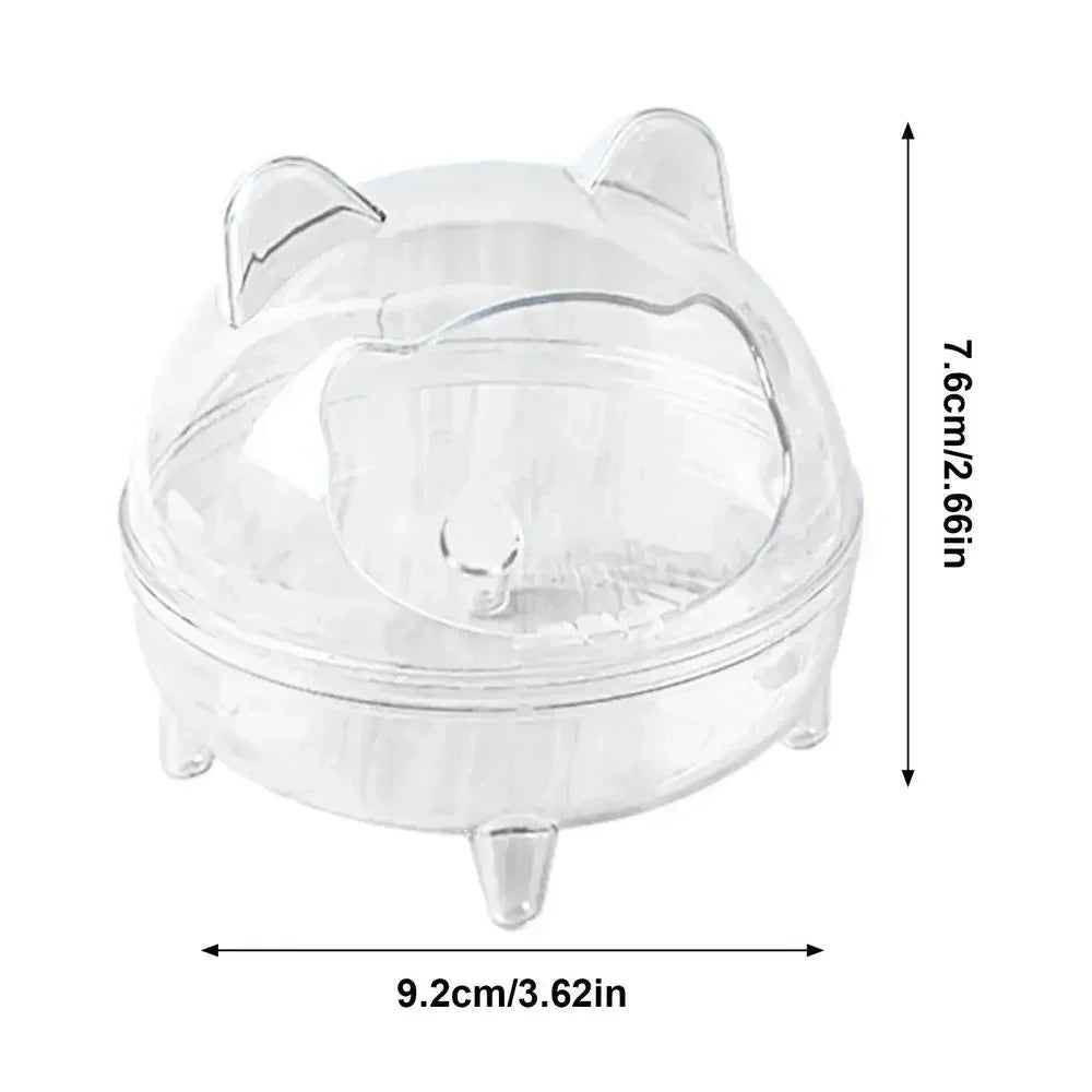 Hamster Toilet Chinchilla Bath House Golden Bear Bathroom Fully Transparent Field Of View Anti-spill for Gerbil Other Small Hams