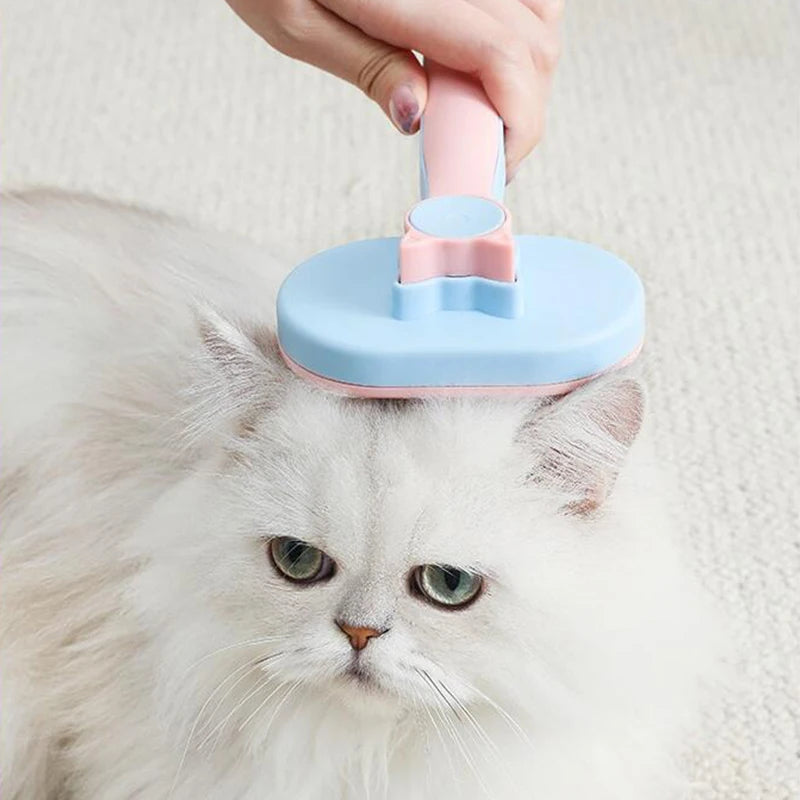 Cat Comb Massage Cat Brush Self-cleaning Pet Hair Remover One Button Comb for Cats Hair Cleaning Pet Grooming Brush Pet Products