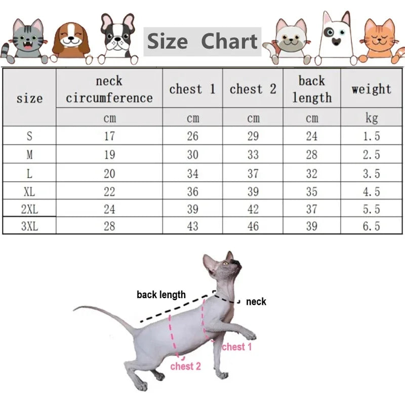 Fashion Cat Face Interchange for Sphynx Cat Coat Long Sleeves for Devon Rex Waterproof Windproof Coat for Kittens Cat Supplier