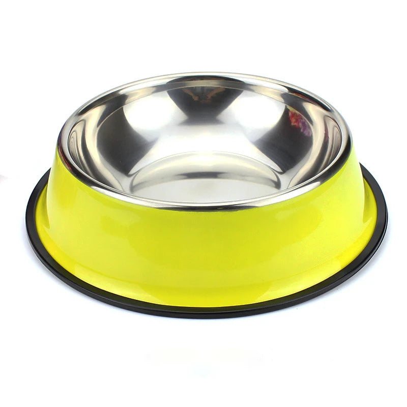 Stainless Cat Bowls Pet Steel Bowl Set Food Water Bowl for Dogs and Cats Anti-skid Cats Supplies