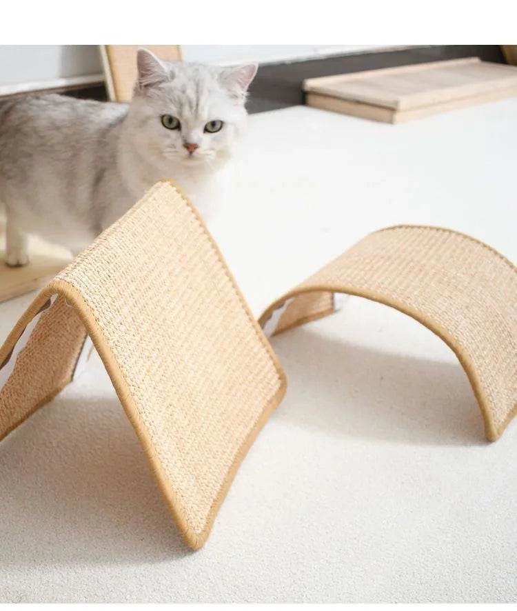 Mat Cat Scratching Board Wear-resistant Non-shedding Sofa Protector Sisal Mat Wall-mounted Vertical Claw Sharpening Cat Supplies