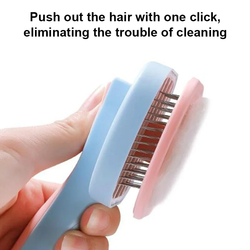 Cat Comb Massage Cat Brush Self-cleaning Pet Hair Remover One Button Comb for Cats Hair Cleaning Pet Grooming Brush Pet Products