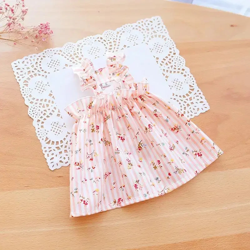 Cat Suspender Floral Skirt In Summer | Floral Dress for Teddy and Small Dog | Cute Camisole Skirt Puppy and Kitten Pet Clothing