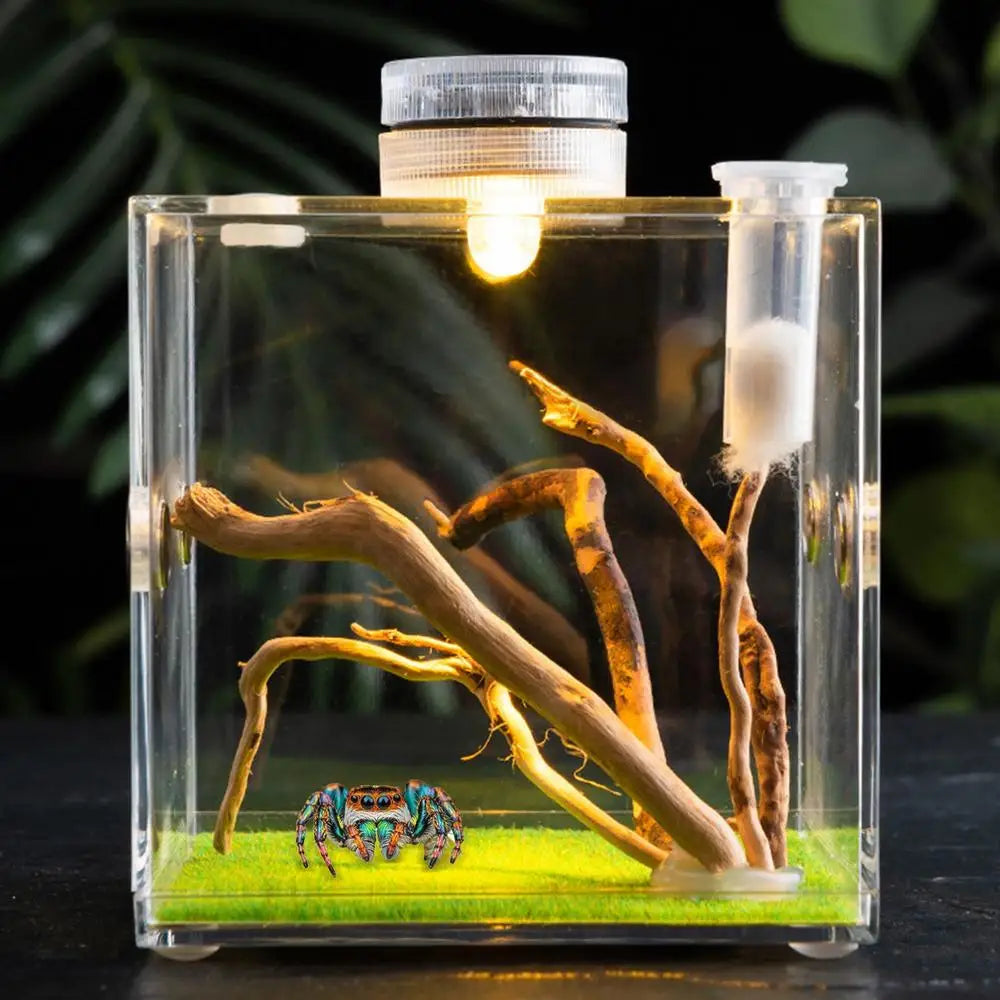 Jumping Spider Enclosure Tarantula Breeding Box Reptile Fogger Little Critters House Container Wood