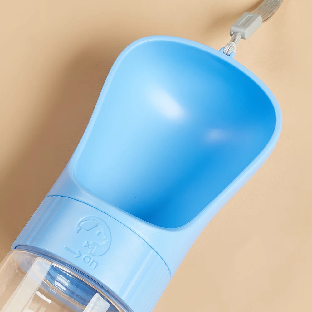 Twist Open Dog Water Bottle Portable Drinking Water Feeding Food Bowl Traveling Walker Dog Accessories Outside Puppy Pet Bottle