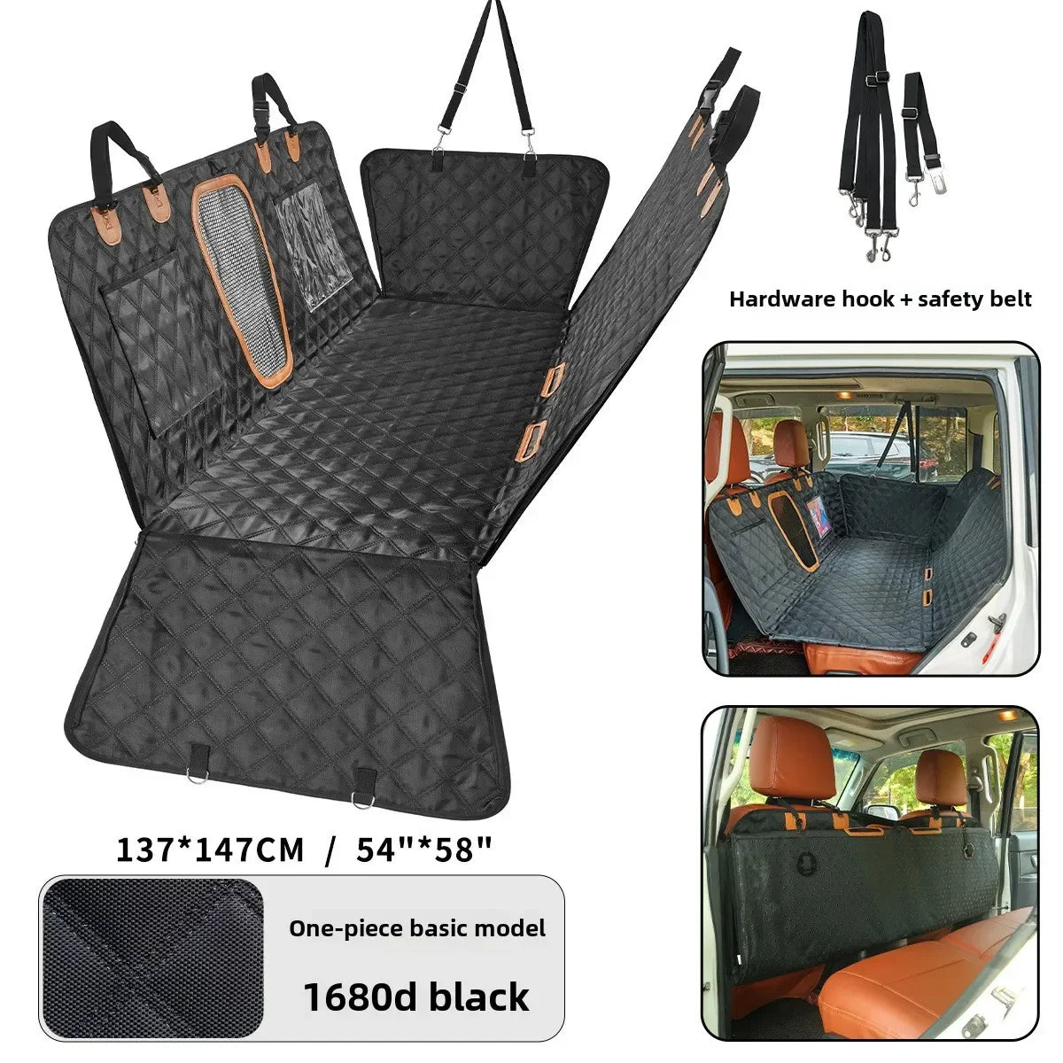 Car Dog Cushion Pet Car Rear Seat Cover Car Pet Seat Cushion Waterproof and Dirt-resistant