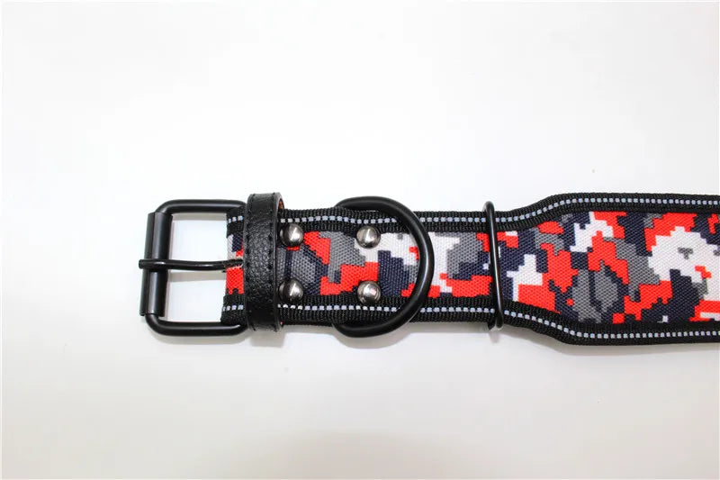 Fashion Big Dog Collar Reflective Adjustable Pet Collars for Small Medium Large Dogs German Shepherd Whippet Pets Accessories