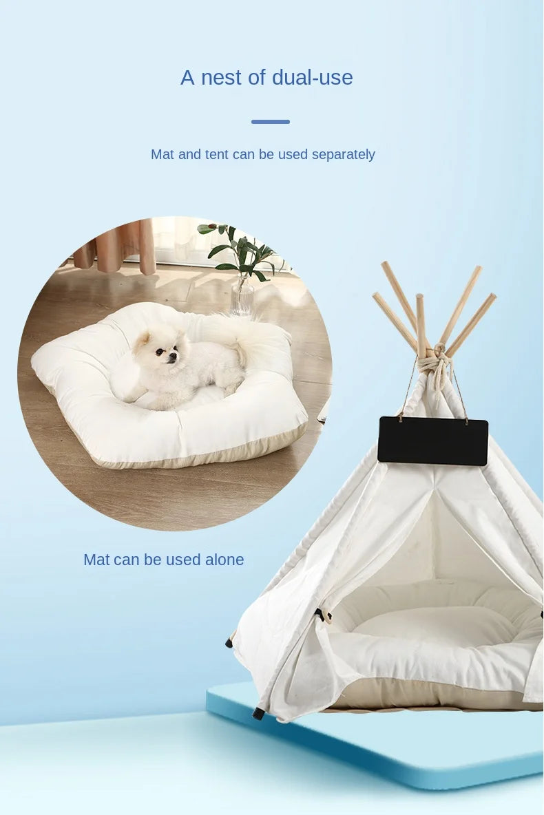 Dog kennel cat nest pet cat tent nest mat winter warmth and washable cat house cat house kitten cat tent  Pet Bed