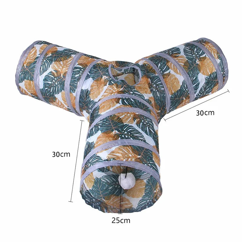 Collapsible Rainbow Cat Tunnel Pet Tube Play Toy Indoor Outdoor Kitty Puppy Toys for Puzzle Exercising Hiding Training Cat Toys