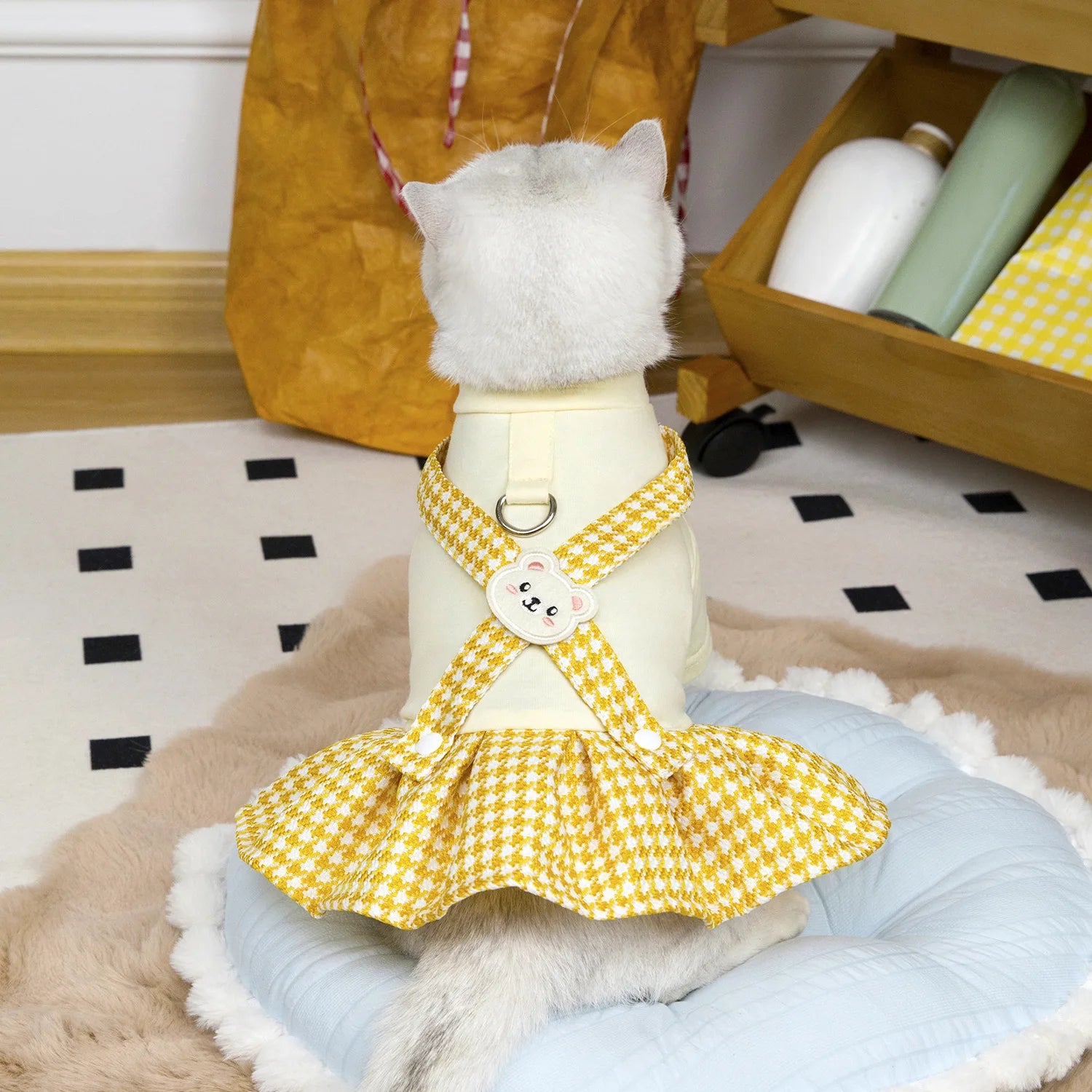 Spring Dog Cat Clothes for Cats, Luxury Brand Design Pet Cat Overalls Dress Puppy Princess Tutu Skirts Small Dog Kitten Costume