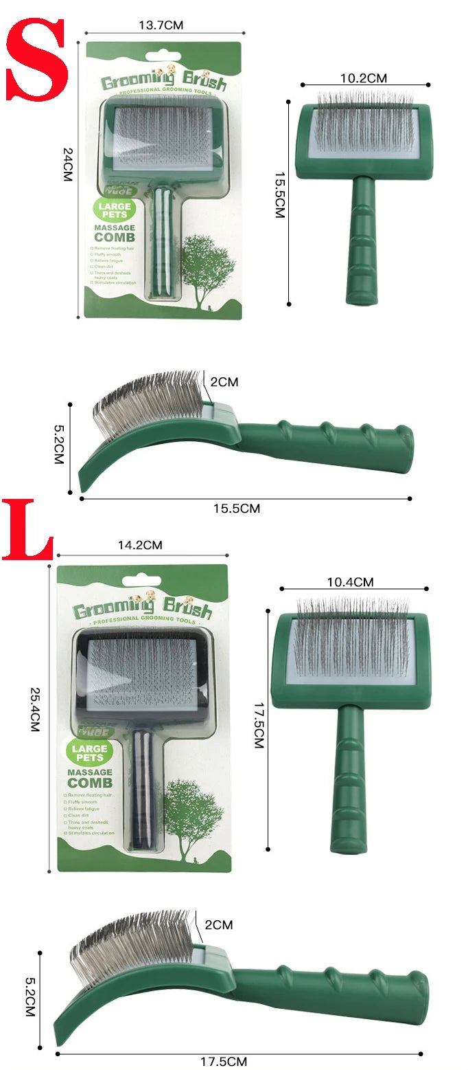Extra Long Pin Slicker Brush for Large Dog Matted Hair Grooming Wire Brush for Pets Shedding Mats Massage Grooming Brush Tool