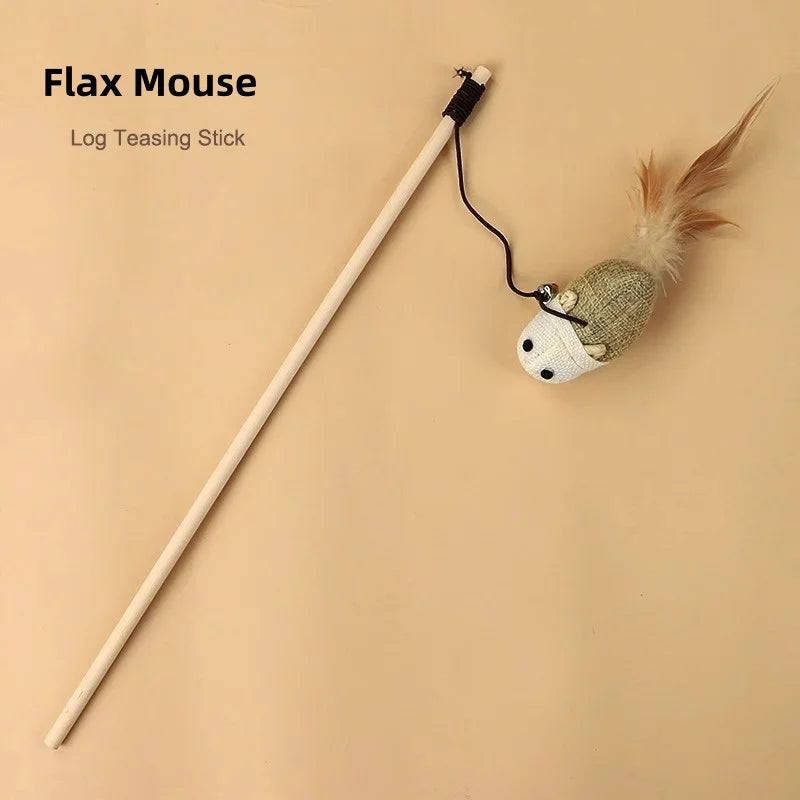 Cat toys funny cat sticks cat self fun relieve boredom little mouse with bell bite resistant little cat consumes energy