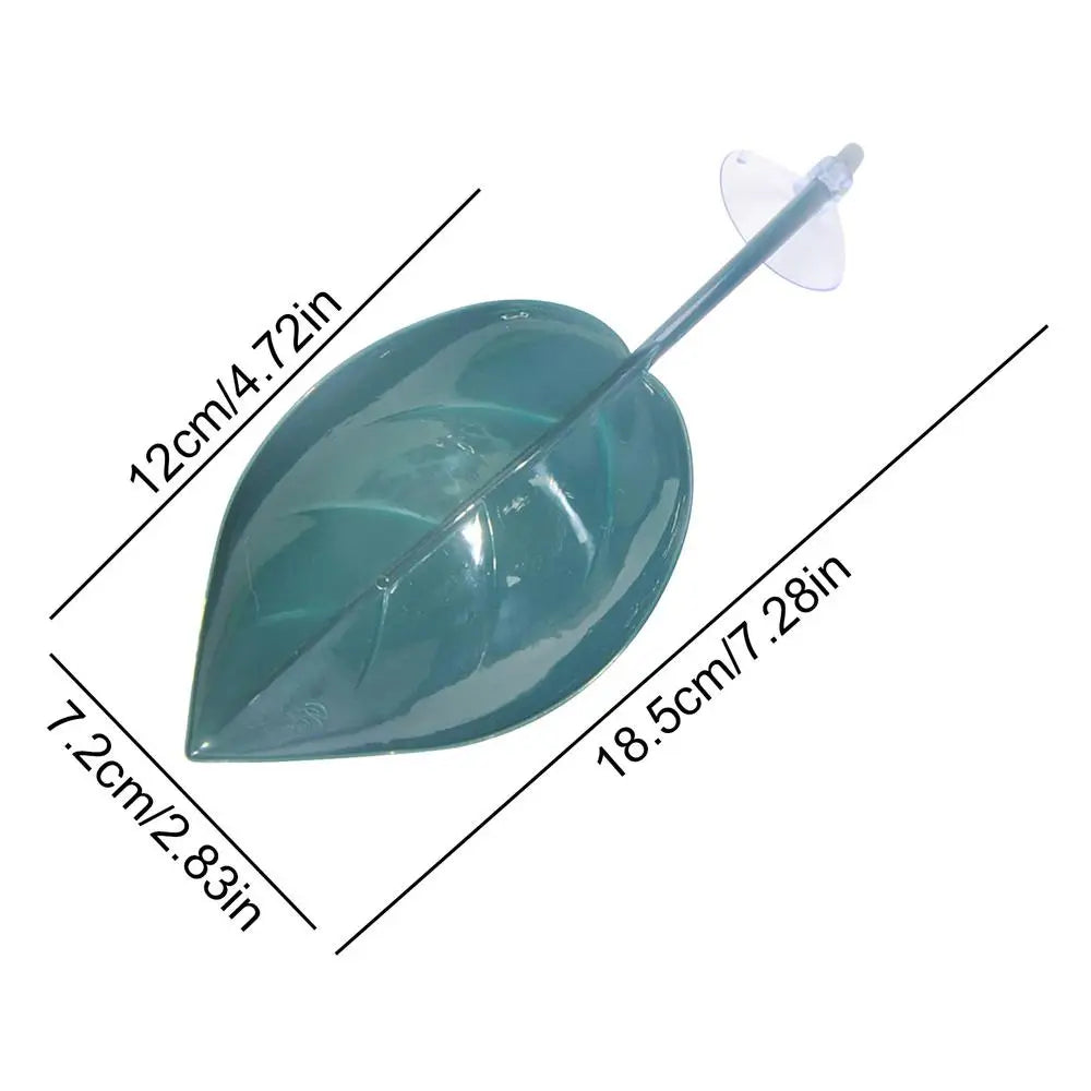 Frog Habitat Leaf Suction Cup Reptile Basking Area Resting Terrace Suction Cups Tank Accessories simulated leaves For Geckos
