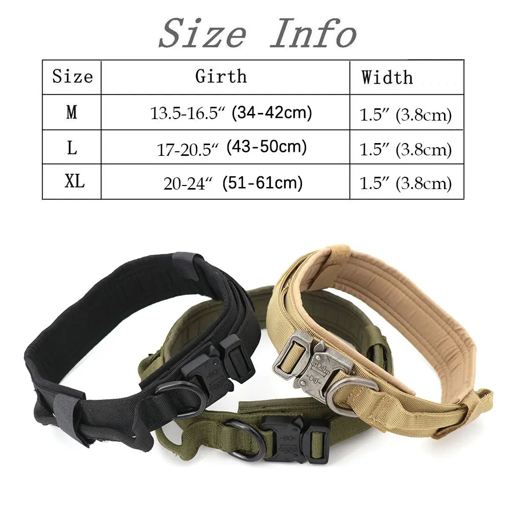 Tactical Dog Harness Leash Collar for Medium Large Dogs Military Pet Vest Adjustable Service Dog Harnesses For Training Walking