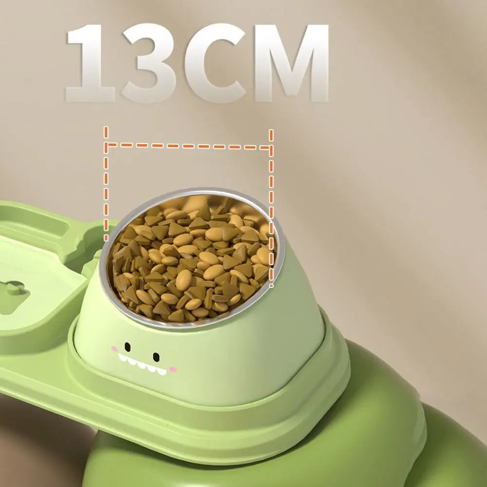 Anti Choking 3-in-1 Cat Bowl Detachable Neck Protection Pet Food Water Dispenser Non Slip Large Capacity Dog Cat Drinker Feeder