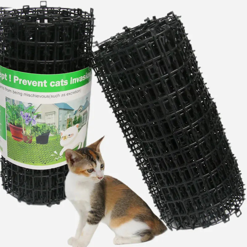 200/400cm Garden Anti-cat Dog Net Repellent Mat Safe Plastic Spike Thorn Deterrent Green Plant Protection Supply Pet Products