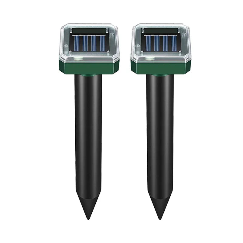 2/4 Pcs Solar-powered Waterproof Mole Rat Repellent Sonic Mole Repellent Snakes Ultrasonic Expeller Spike Garden Pest Deterrent