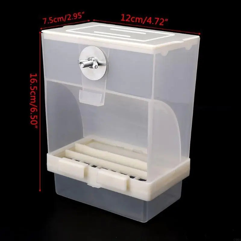 C90A Acrylic Bird Feeder Large Capacity Clear Container Automatic Dispenser