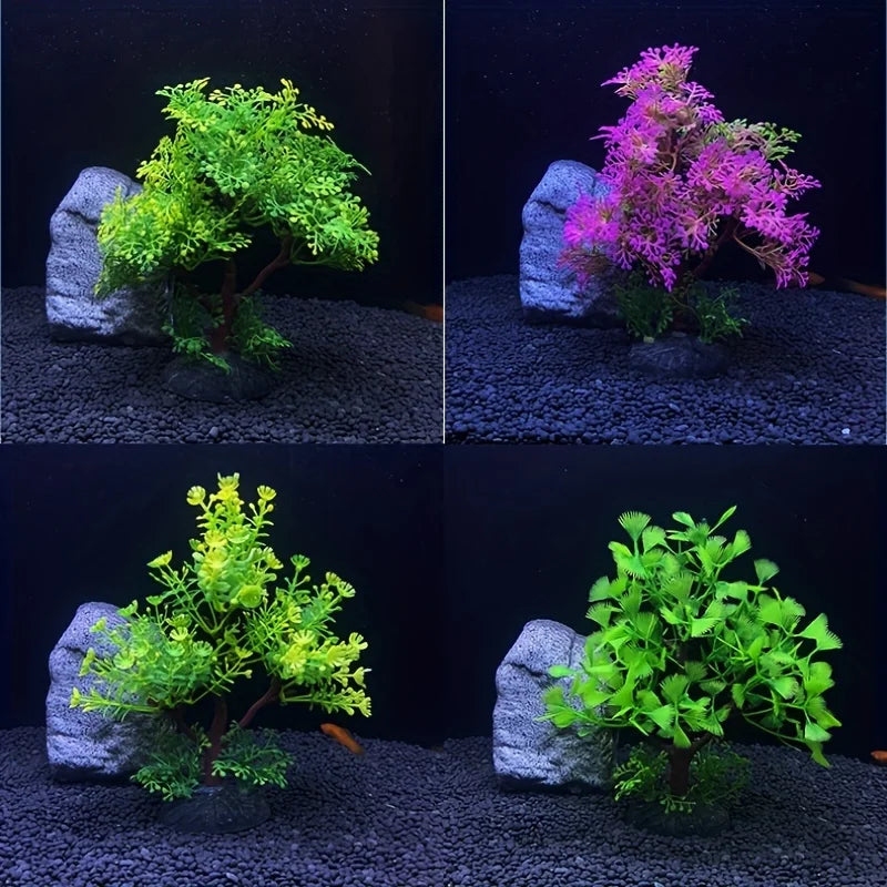 Artificial Aquarium Decor Plants tree Ornament Aquatic Plant Fish Tank DIY Grass Decoration Accessories