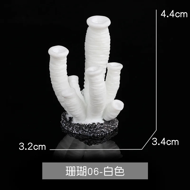 Aquarium Artificial Coral Fish Tank Resin Simulation Coral Starfish Micro Landscape Ornament Reef Aquatic Plants DIY Decoration