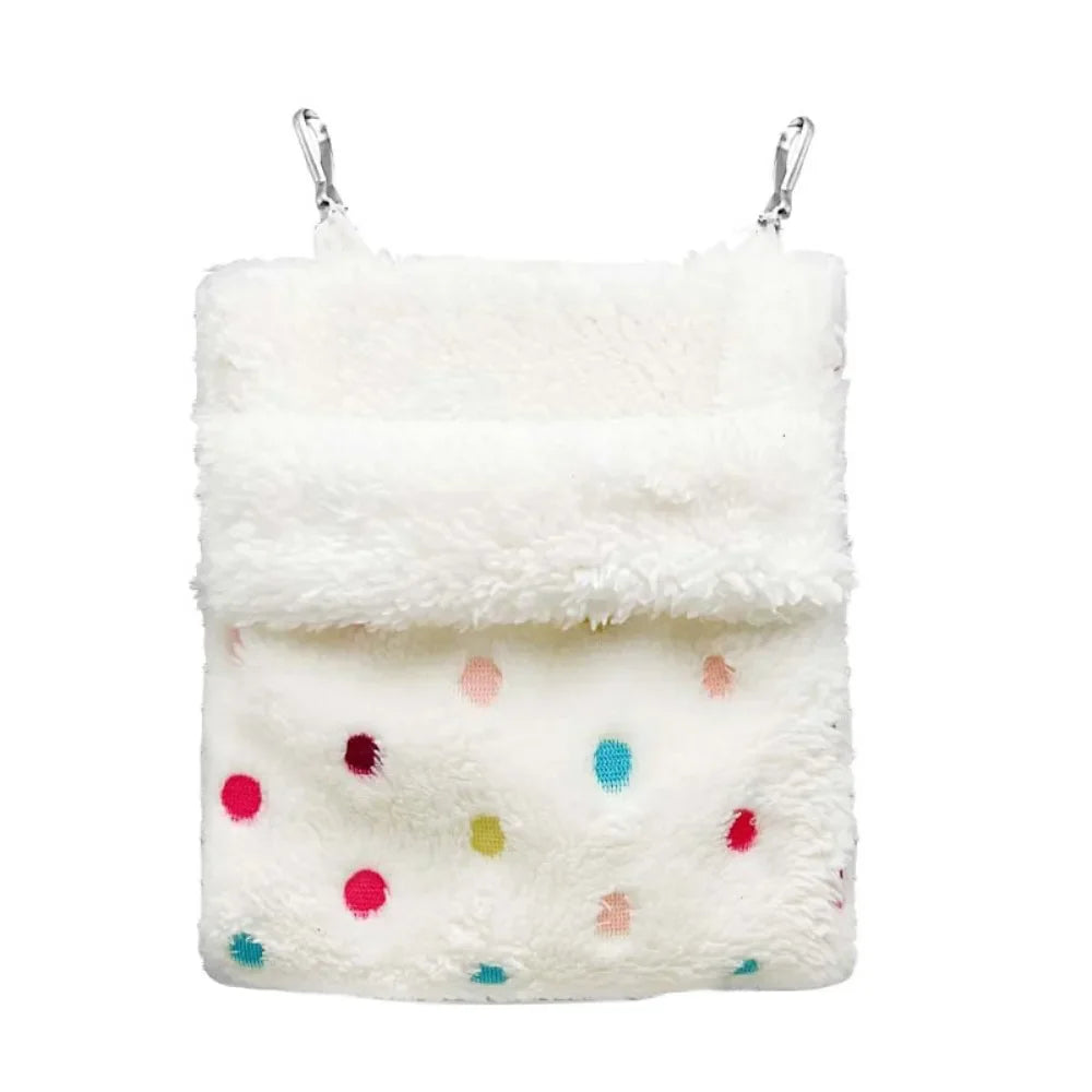 Star Pattern Sugar Gliders Sleeping Pouch Warm Soft Rat Sleeping Bag Comfortable Pet Swing Bag Hamster Plush Hammock
