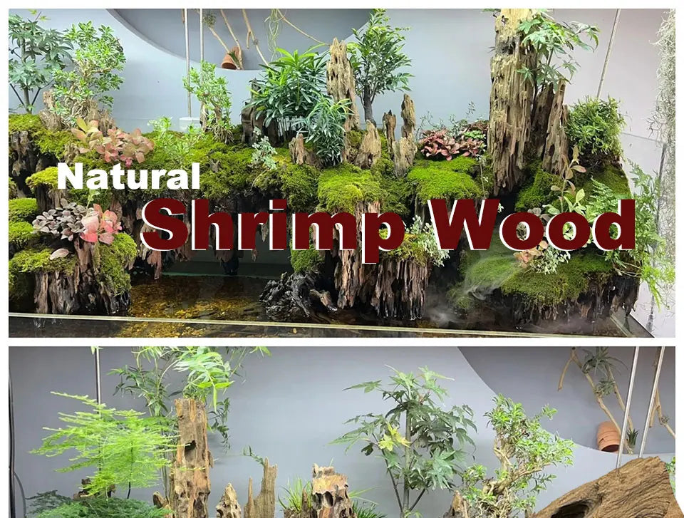 10-40cm Natural Wood Fish Tank Landscaping Decoration Aquarium Accessories Driftwood Ornament Fish Shrimp Reptile Habitats
