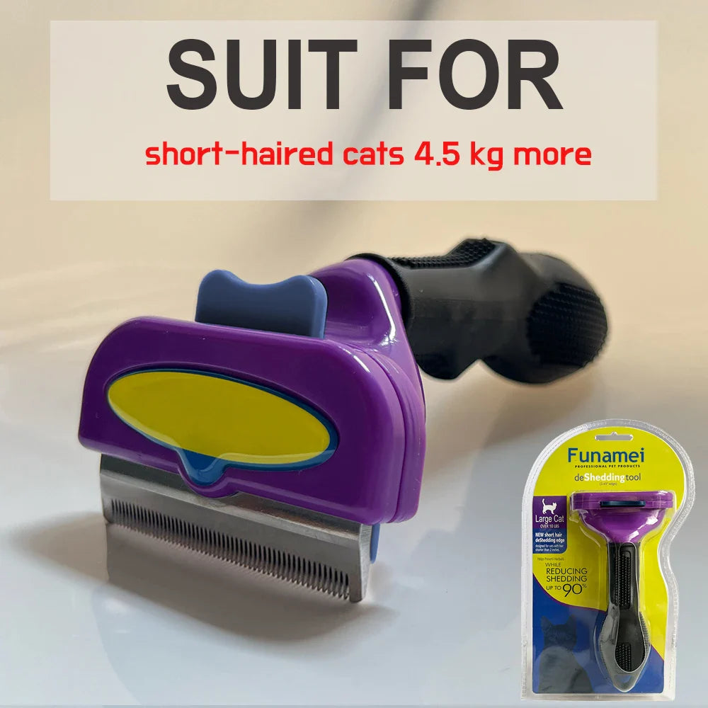 Pet Cat Hair Removal Combs Pet Grooming Brush Dogs Cats Hair Shedding Massage Combs Cat Hair Remover Cleaning Grooming Cat Brush