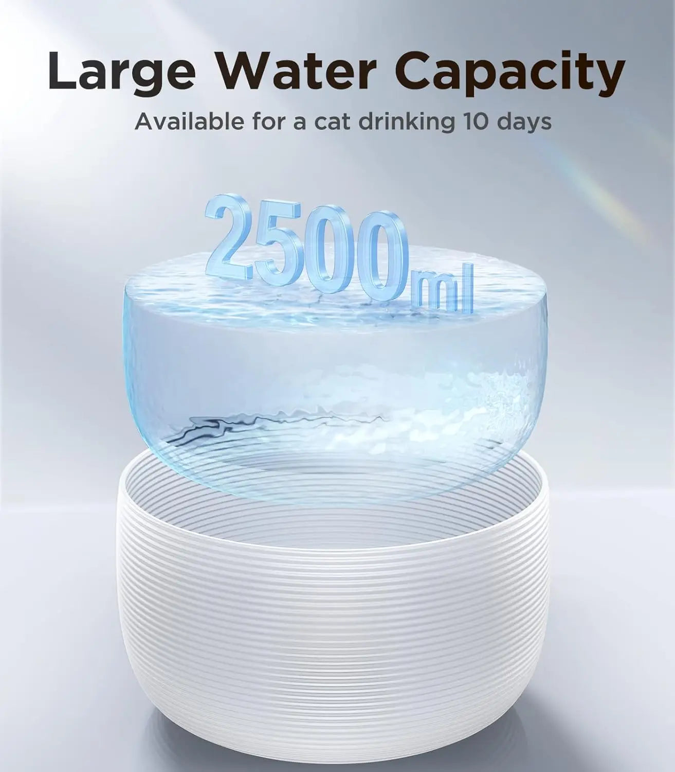 Ultra Quiet Cat Water Fountain Automatic cyclic filtering Pet Drinking Water Cat and dog Constant Temperature WaterBowl with LED