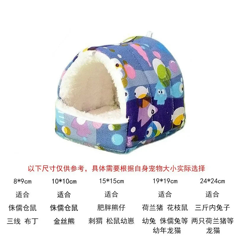 Hamster House Cozy Small Hideouts Warm Hamster Nest Guinea Pig House for Comfortable Rabbit Chinchilla Hedgehog Ferret for Good