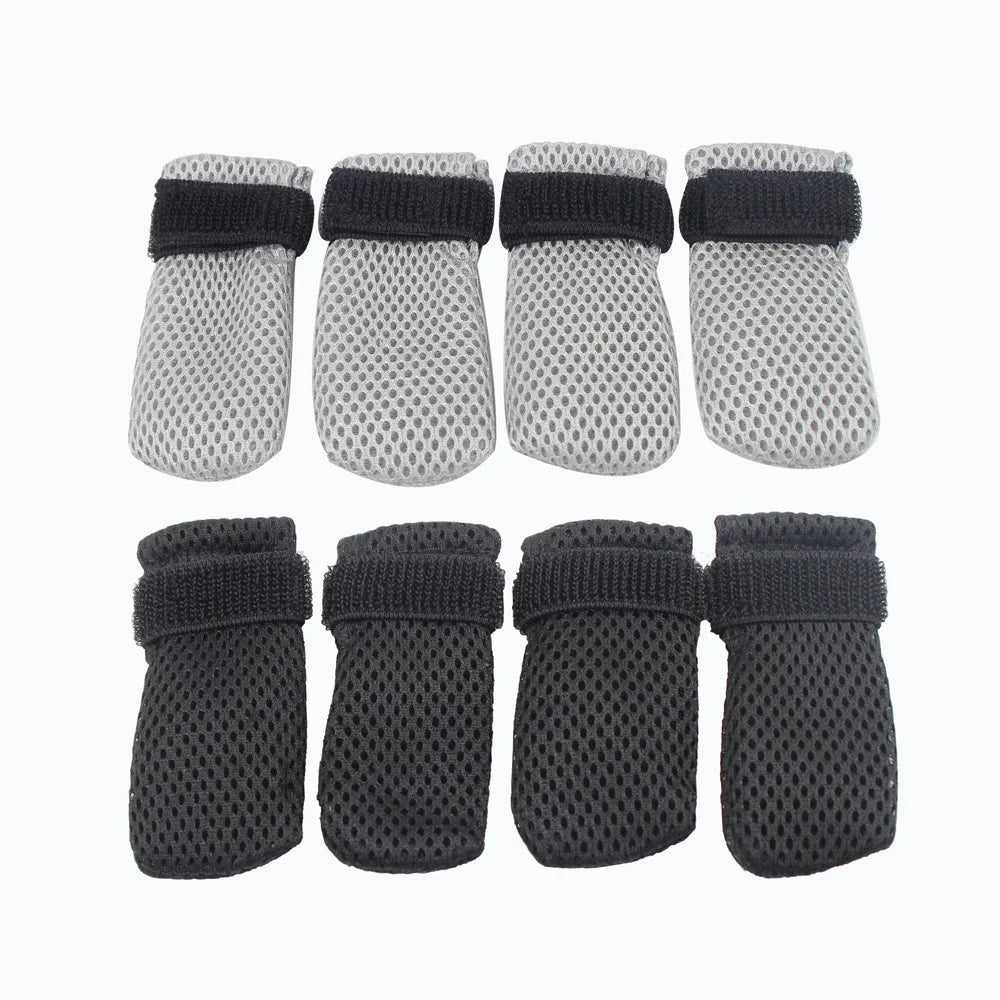 Cat Socks Anti-Scratch Protective Cats Shoes Soft Breathable Home Pet Booties With Secure Velcro Fit Noise Free Pet Supplies