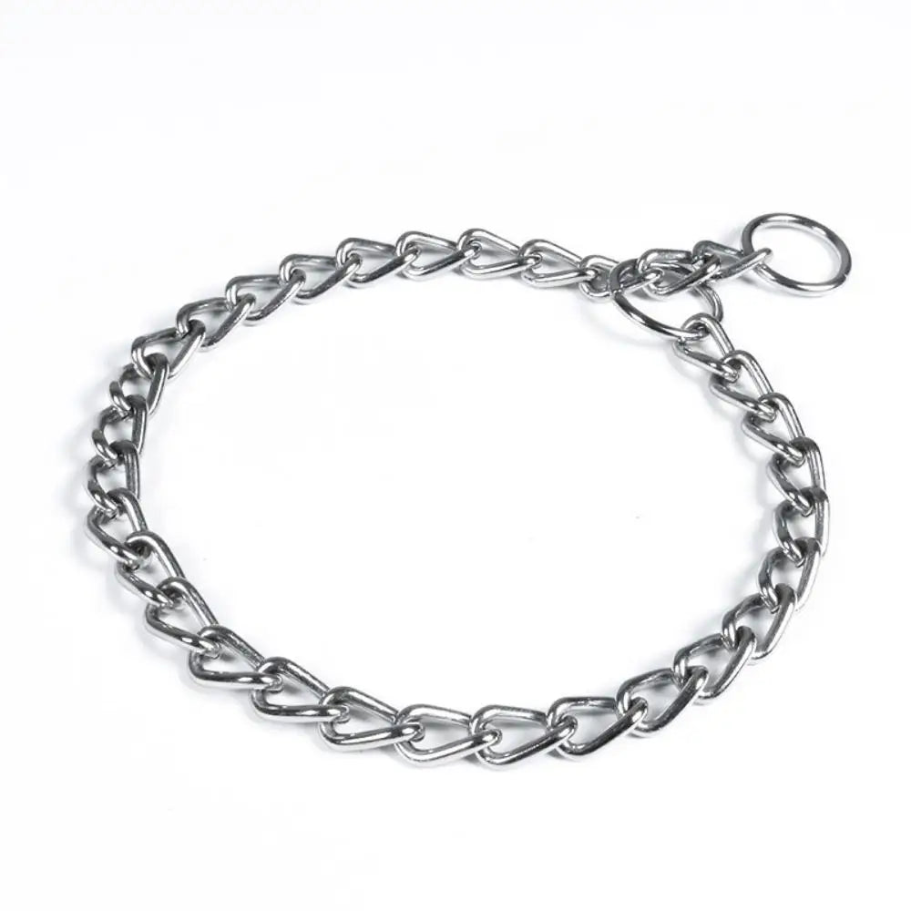 Stainless Steel Dog Collar P-chain Dog Cat Necklace Adjustable Pet Training Collar for Small Medium Large Dog Pet Accessories
