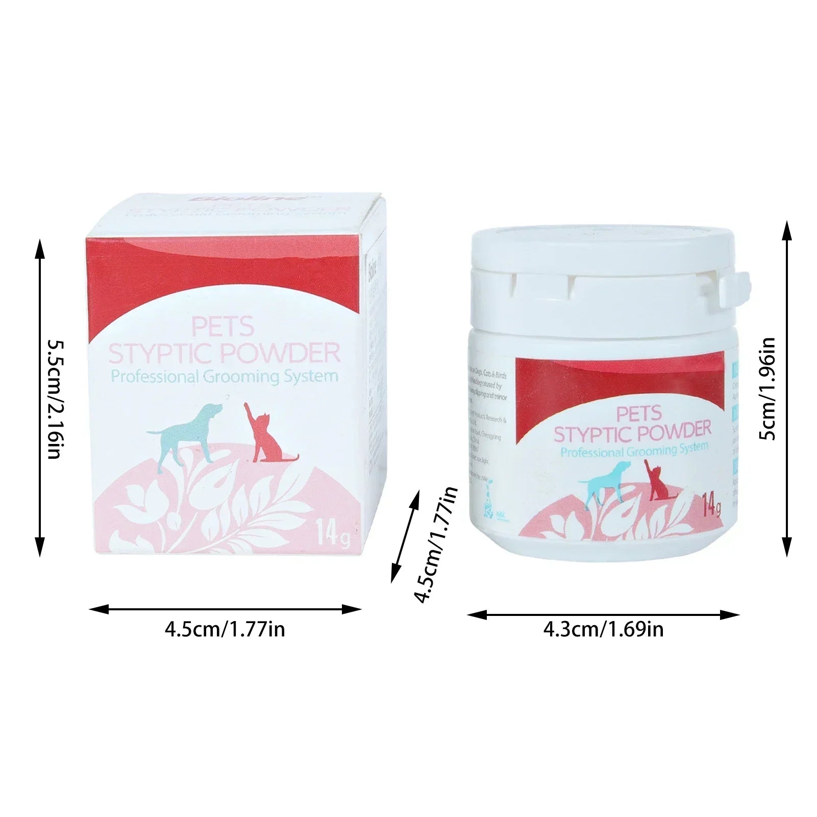 14g Pet Styptic Stop Bleeding Dog Nail Bleeding Quick Hemostatic Powder Claw Nail Wound Bleeding Blood Coagulant Pet Supplies