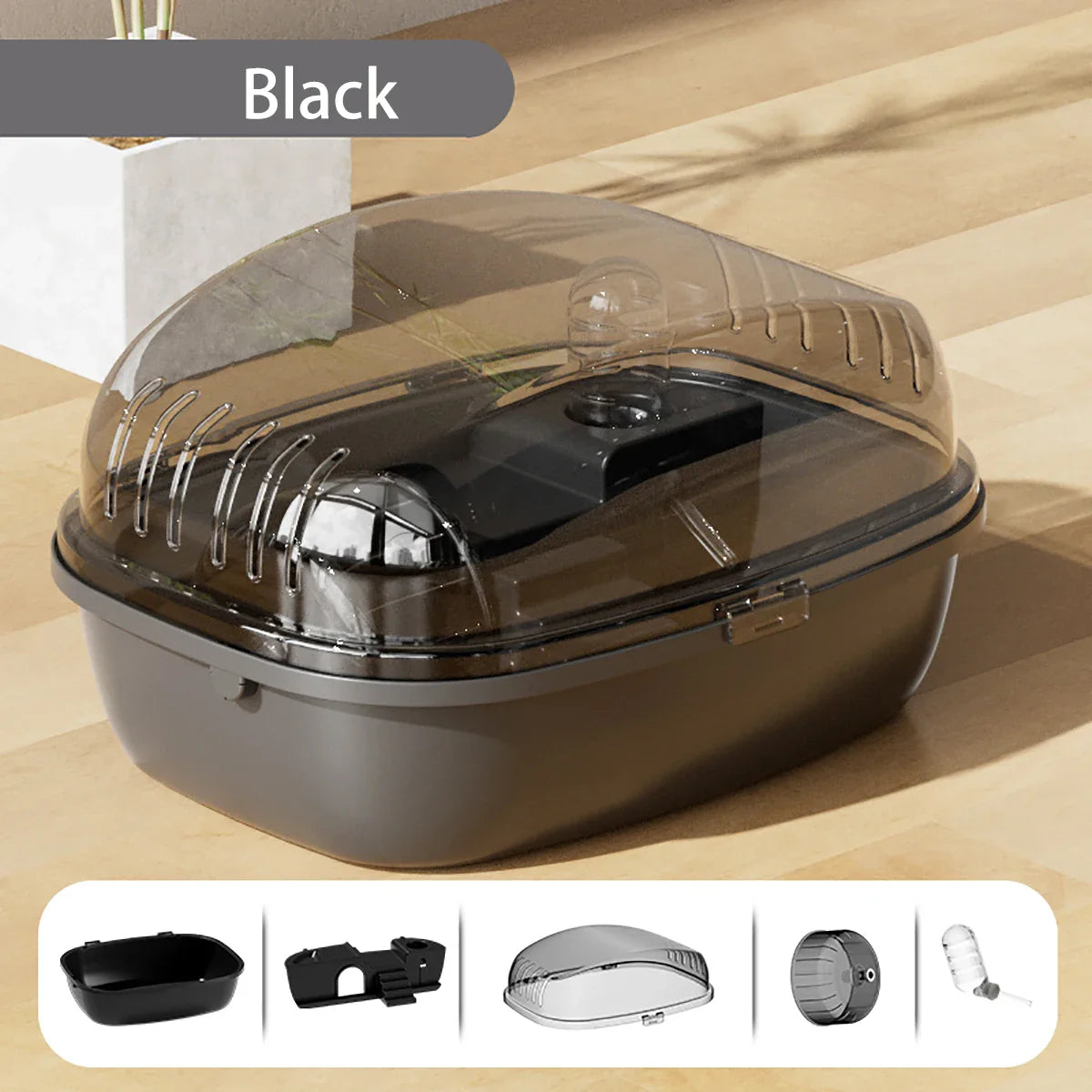 Hamster Cage Running Roller Skating Toy Transparent Castle Fun Home Suitable Mice Hamster Guinea Pig Small Animals Accessories