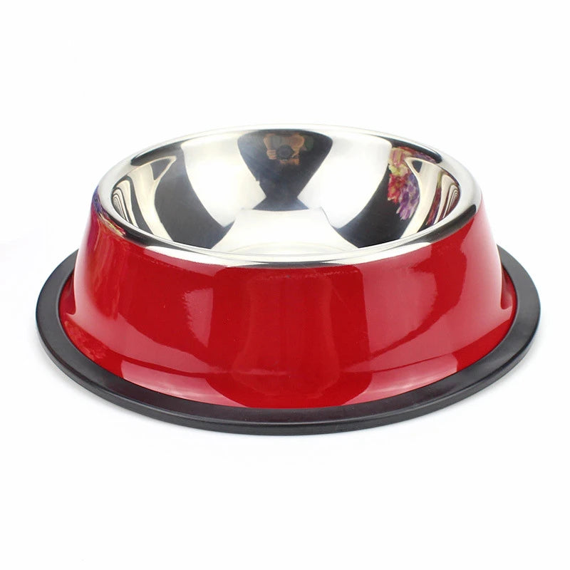 Stainless Cat Bowls Pet Steel Bowl Set Food Water Bowl for Dogs and Cats Anti-skid Cats Supplies