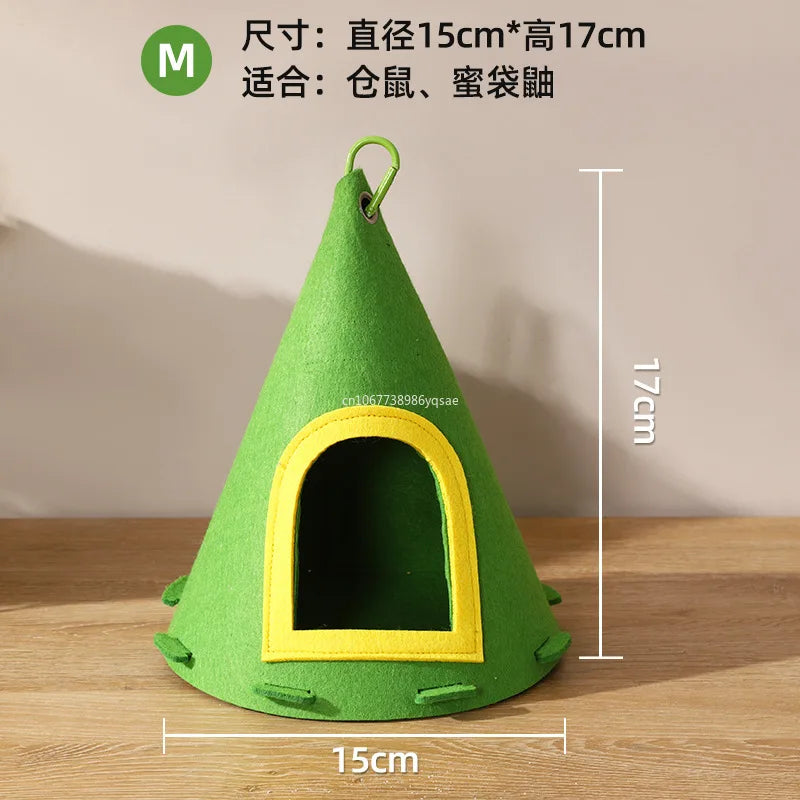 1Pcs Hamster Nest Four Seasons Universal Dutch Pig Sugar Glider Parrot Hanging Avoidance House Nest Hamster Accessories 햄스터