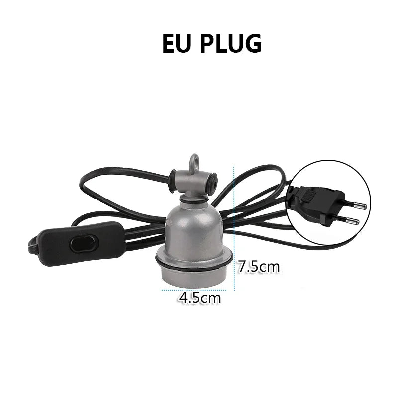 Reptile Heat Lamps Holder Insulated E27 Ceramic Socket for Reptiles Heat Lamps Holder Amphibious Terrarium Lighting Accessories