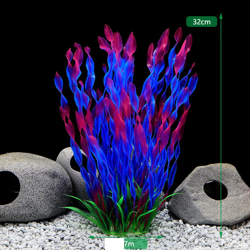 Plastic Aquarium Fish Tank Decor Water Weeds Plant Artificial Green Grass