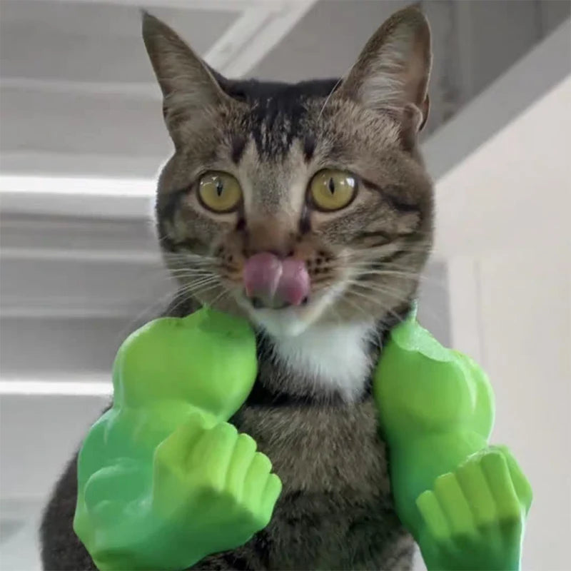Funny Cat Muscle Arm Clothing Decoration Props 3D Printed Pet Interactive Neck Hanging Toy Role-playing Accessories Birthday Toy