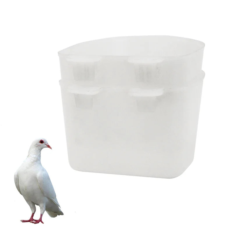 5 Pcs Bird Parrot Pigeons Plastic Water Bowl, Feeding Trays Poultry Quail Food Bowl, Bird Feeder Drinker Aviculture Bird Tools
