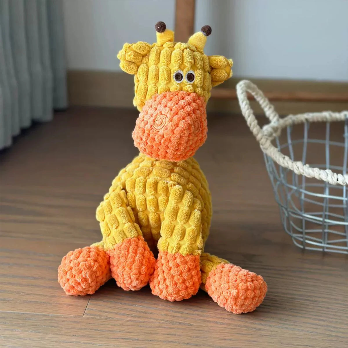 Cute Donkey Plush Toy for Dogs - Squeaky Chewable Interactive Pet Toy with Funny Sound, Soft Plush Puppy Teething Toy