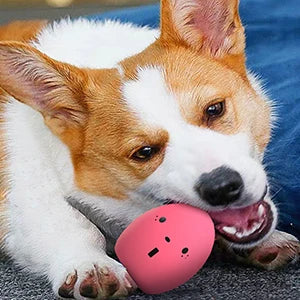 SCGK bouncy egg Dog Toys Funny Ball Squeaky Latex Bouncy Egg with Squeaker for Puppy Small Pet Dogs Soft Rubber Sound